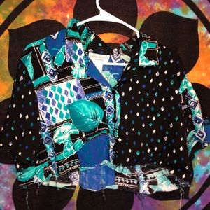 Vintage cropped button up